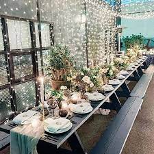 49 Lovely Rooftop Wedding Ideas With A Natural Touch Snapshotlite Com Rooftop Wedding Picnic Table Wedding Fall Outdoor Decor