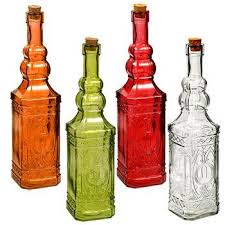 Square Vintage Style Glass Bottles Have Cork Stoppers Have Intricate Sophisticated Designs And Mak Glass Bottles With Corks Colored Glass Bottles Glass Bottles