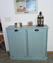 How to build a trash can cabinet. Double Trash Bin Tilt Out Trash Can Cabinet Wooden Trash Etsy