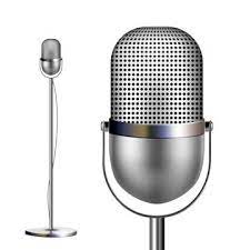 Retro Chrome Microphone With Stand Vector Musical Symbol Performance Object Mic Isolated Illustration Mic Vector Microphone Png And Vector With Transparent B Retro Mic Pink Pattern Background