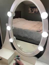 With ample storage, desk space and a full mirror, you will be able to use this vanity for hair and makeup as well as studying or for work. Diy Super Easy Remote Controlled Led Vanity Lights Led Vanity Lights Diy Vanity Mirror Diy Vanity Mirror With Lights