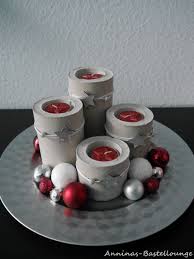 Adventlicher Teller Mit Beton In Rot Silber Weihnachten Beton Deko Deko