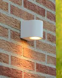 lucide zora led wall spotlight outdoor led dim gu10 1x5w 3000k ip44 white muurverlichting wandlamp buitenlamp