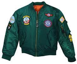 Handmade tom cruise top gun leather jacket with fur collar and embroidery patches madencraft 4.5 out of 5 stars (38) $ 119.99 free shipping add to favorites top gun® kids pu aviator bomber, black topgunofficial 5 out of 5 stars (5) $ 64.75. Kinder Ma 1 Flieger Jacke Top Gun Bottlegreen Ceres Webshop