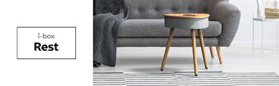 The tyler creek chairside end table with textured black finish is all the talk of today's design world. Portable Side Table Bluetooth Speaker With Wireless Charger And Usb Charging Port Coffee Table Charging Station Amazon De Electronics Photo