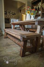 Leave the bench upside down for about an hour after gluing the legs. Diy 40 Bench For The Dining Table Shanty 2 Chic