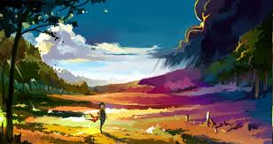 Anime Landscape Colorful Wallpapers Hd Desktop And Mobile Backgrounds Landscape Wallpaper Colorful Landscape Scenery Wallpaper