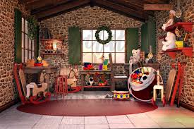 Santa S Workshop Digital Backdrop Background High Etsy Digital Backdrops Backdrops Backgrounds Santas Workshop