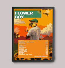 Tyler The Creator Flower Boy Custom Poster A3 High Quality Art Print Tyler The Creator Wall Art Poster Flower Boys Album Art Design Music Poster Design