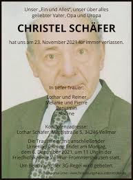 Traueranzeigen von Christel Schäfer