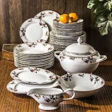 Tafelservice 12 Personen Sauciere Porzellan Geschirr Set Kombiservice Blumen Eur 203 99 Picclick De