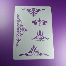 Mit ihnen kann man die kanten von motiven auf den untergrund. Schablone Ornament Palmetten Akanthus Ranke Bo16