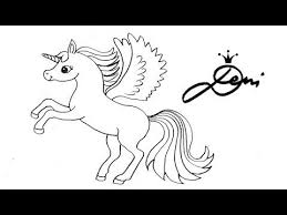 Einhorn Zeichnen Pegasus Regenbogen Schnell Zeichnen Lernen Unicorn Drawing Risuva Ednorog Youtube Unicorn Drawing Drawings Art