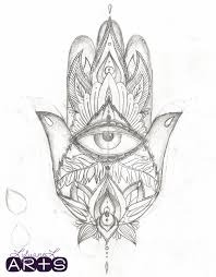 Fatima Hand Tattoo Drawing Pencil Indian Mandala Spiritual Protection Third Eye Third Eye Tattoos Eye Pencil Sketch Drawings
