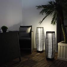 Weather Resistant Rattan Floor Lamp For Patio Deck Path And Garden Outdoor Floor Lamps Rattan Floor Lamp Outdoor Flooring