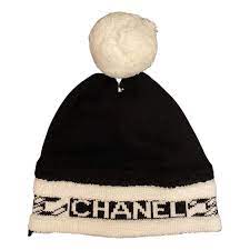 Auth chanel knit cap matrasse quilting navy cashmere coco mark cc logo. Cashmere Beanie Chanel Black Size S International In Cashmere 14300072