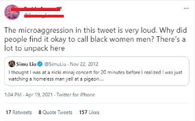 As a reminder, this subreddit is for civil discussion. Shang Chi Star Simu Liu Deletes 2012 Tweet About Nicki Minaj Following Backlash