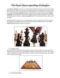 Due to the increased number of copyright complaints. The Best Chess Opening Strategies Chessondemand By Chessondemand Issuu