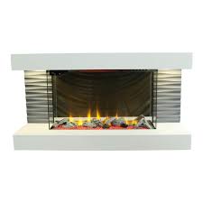 Many electric fireplaces fit up against a wall, but you can also choose a corner electric fireplace to create a different aesthetic. Contemporary Freestanding Fireplace Pai Play