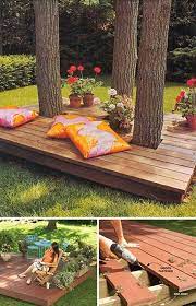 I made a shooting bench. Top 19 Simple And Low Budget Ideas For Building A Floating Deck Feste Home Decor Backyard Landscaping Designs Backyard Diy Backyard