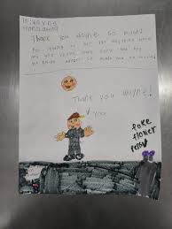 A little girl brought me a picture she drew to thank me for helping to pay  for her order. (I work as a cashier at a dollar general, and they were  short a couple bucks a few days ago, and I paid it for them) : r/MadeMeSmile