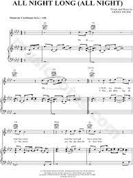 Spartiti gratis per flauto solo o in formazioni da camera, realizzati per allievi di scuola media ad indirizzo musicale (smim). Lionel Richie All Night Long Sheet Music In Ab Major Download Print Sku Mn0040440
