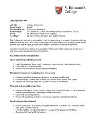 Many financial managers use their knowledge of a company to move out of finance and into a more general management role, such as hr manager. Job Description Job Title College Accountant Reporting To