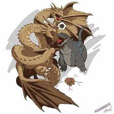 King ghidorah first appears in ghidorah, the three headed monster (1964), and was originally meant to be as powerful on its own as mothra, rodan and godzilla put together. Coming Soon On Avengersendgame Thanos Will Dead Because Treated By Legendary Godzilla And King Ghidorah Godzilla Comics Godzilla Funny All Godzilla Monsters