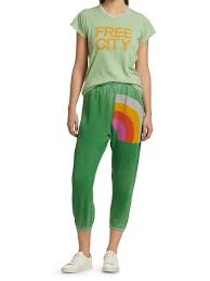 Free City Rainbow Fleece Sweatpants In Green Lyst