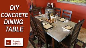 Make your own concrete table at home! How To Make A Concrete Dining Table Youtube