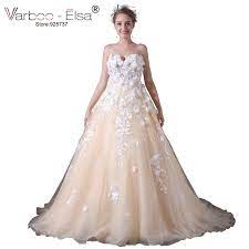 Wählen sie aus illustrationen zum thema hochzeitskleid billig von istock. Varboo Elsa 3d Blume Appliques Hochzeitskleid 2018 Champagner Tull Brautkleid Perle Perlen Sexy Schatz Hochzeitskleid Billig Wedding Dresses Cheap Sweetheart Wedding Dressapplique Wedding Dress Aliexpress