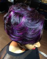This hairstyle suits on dark brown or any other dark colored hair. 45 Best Hairstyles Using The Fashionable Shade Of Purple