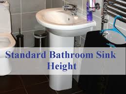 This height is measured from the bathroom floor to the top of the vanity countertop and sink. What Is The Standard Bathroom Sink Height Finest Bathroom