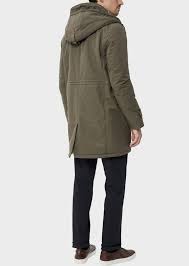 Parka tissu enduit capuche doublée limoux. Parka Unie Vert Kaki Doublee En Fausse Fourrure Father And Sons