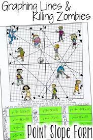 This distance learning ready zombie themed graphing linear equations activity will strengthen your students' skills at graphing in slope intercept form.distance learning?no problem! Graphing Lines And Killing Zombies Worksheet A Cozy Classroom Idea And Halloween Update Young Learn To Graph A Given Linear Equation Using The Intercept Method Laurinda Blaine