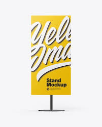 Stand Mockup In Indoor Advertising Mockups On Yellow Images Object Mockups Advertising Co In 2020 Design Mockup Free Mockup Mockup Free Psd