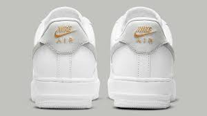 Men's air force 1 '07low wht/wht basketball shoes 9.5. Nike Air Force 1 Mini Swoosh White Grey Gold Where To Buy Cz0270 106 The Sole Womens