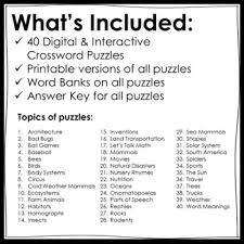 Get breaking news alerts from the washington post. Digital Interactive Printable Crossword Puzzles Distance Learning