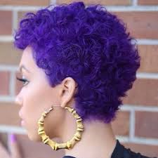 This Purple Curly Twa Is Absolutely Gorgeous Natural Hair Styles Short Natural Hair Styles Curly Hair Styles