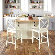 Nantucket Solid Wood Top Kitchen Island And 2 Counter Stools White Home Styles Kitchen Island With Granite Top White Kitchen Island Kitchen Design