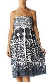 Lapis Blue And White Strapless Sequined Dress Polyester Silkroll In 2021 Polyester Dress Sequin Dress Dresses