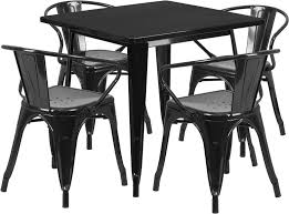 Rated 4.5 out of 5 stars. Black Square Dining Table Set For 4