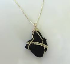 Shungite Pendant Necklace Wire Wrapped Raw Stone Sterling Silver Chain 18 Healing Protective Balancing Calming Positive Energy Pendant Necklace Shungite Pendant