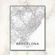 Go back to see more maps of barcelona maps of spain Amazon Com Barcelona City Downtown Map Wall Art Barcelona Street Map Print Barcelona Map Decor City Road Art Black And White City Map Office Wall Hanging 8x10 Inch No Frame Handmade