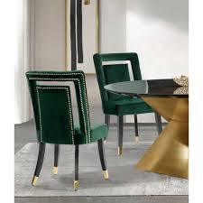 Set Of 2 Ellie Dining Chair Green Chic Home Design In 2021 Dining Chairs High Back Dining Chairs Upholstered Dining Chairs