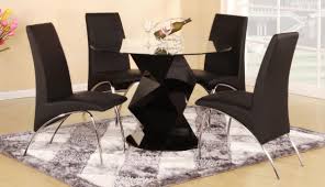 Maybe you would like to learn more about one of these? Klara Black High Gloss Dining Set With 4 Pu And Chrome Legs Chairs Designer Sofas4u