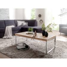 Holz couchtisch beistelltisch teakholz dunkel lackiert eisengestell ø. Homewohnling Couchtisch Guna Massiv Holz Akazie 120 Cm Breit Wohnzi