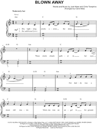 Carrie Underwood Blown Away Sheet Music Easy Piano In A Minor Download Print Sku Mn0150328