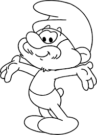 Awesome Hello Papa Smurf Cartoon Coloring Page Desenhos Artesanato Colorir
