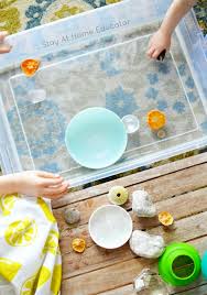 try a sink or float water sensory bin